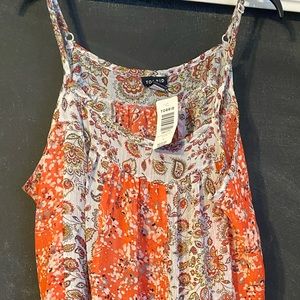 Torrid, size 1, orange and white
